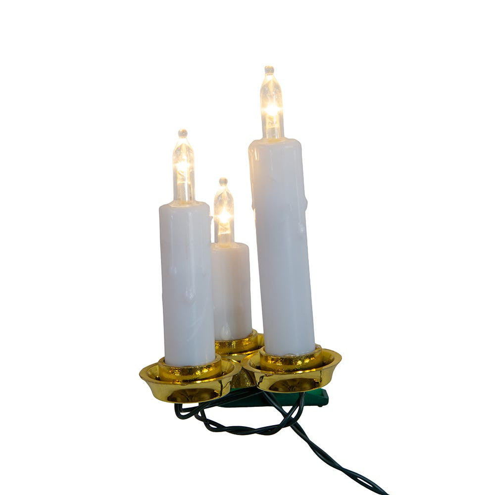 4' 15L LED Triple Candle Clip-On Light Set