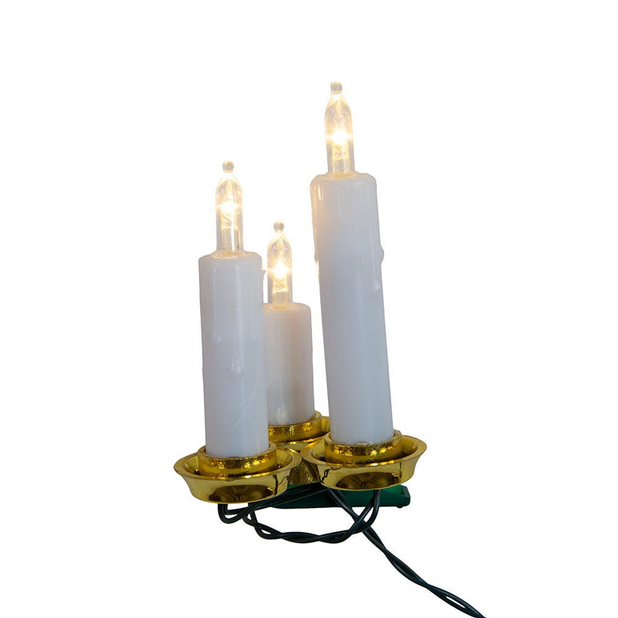 4' 15L LED Triple Candle Clip-On Light Set