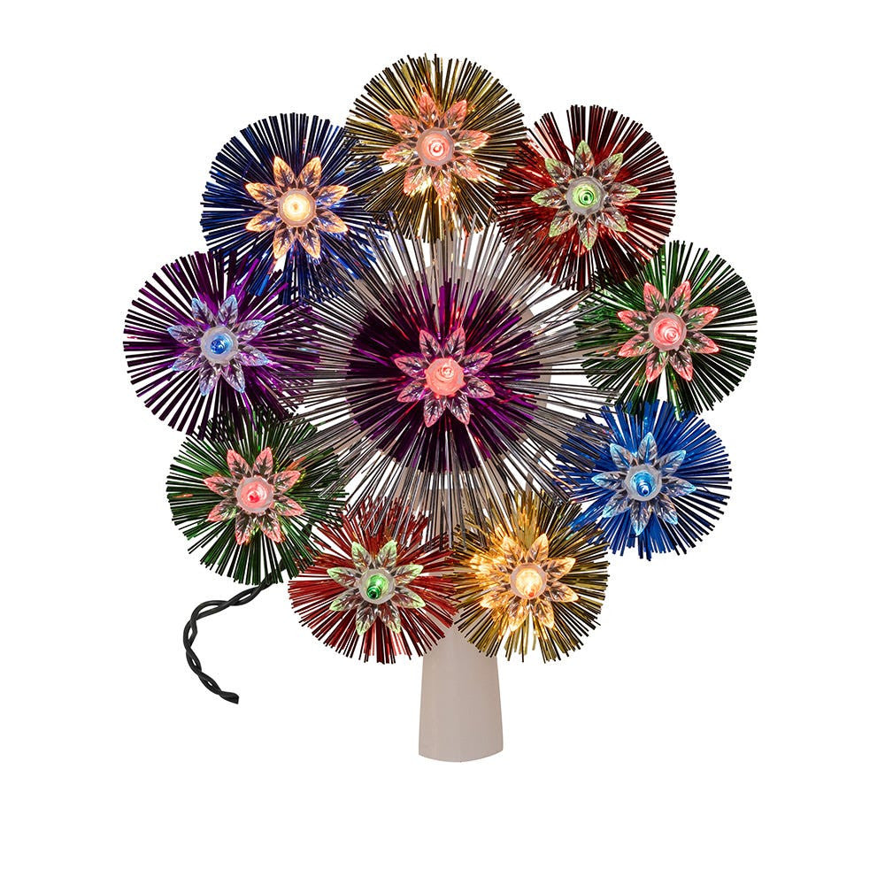 8.5" UL 10L Multicolor 9-Point Retro Star Treetop