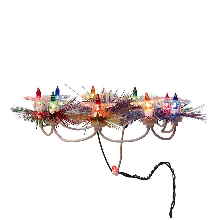 8.5" UL 10L Multicolor 9-Point Retro Star Treetop