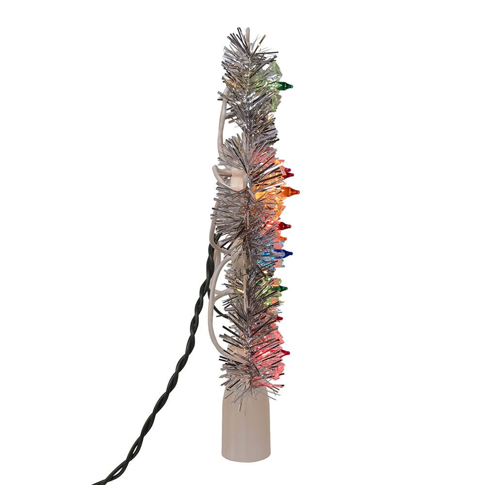 8" UL 11L Multicolor 5-Point Retro Star Treetop