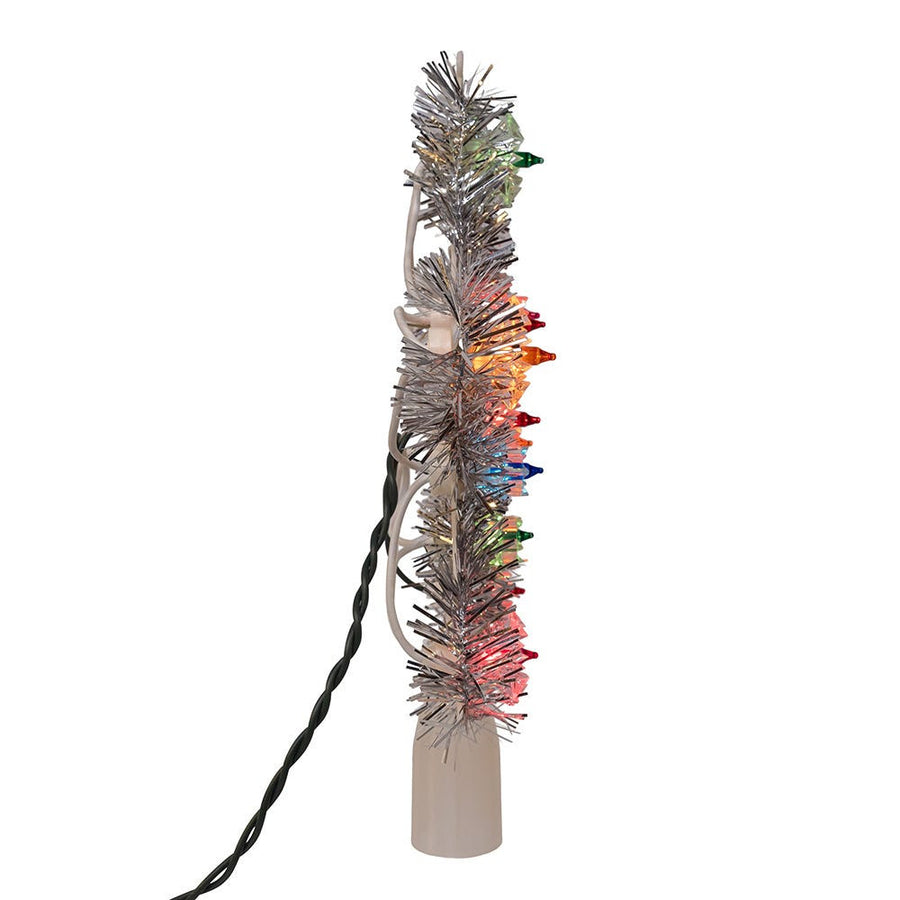 8" UL 11L Multicolor 5-Point Retro Star Treetop