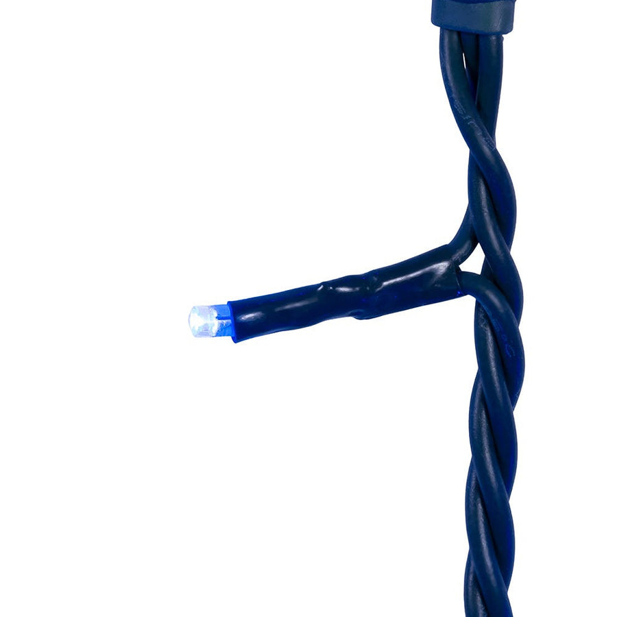 16.5' UL 100L Blue LED Green Wire Jingle Bright™ Light Set