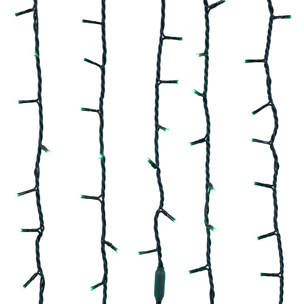 16.5' UL 100L Green LED Green Wire Jingle Bright™ Light Set