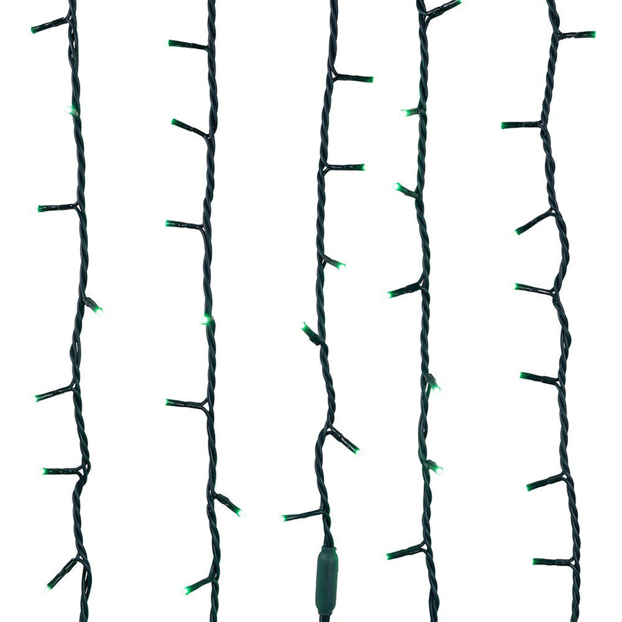 16.5' UL 100L Green LED Green Wire Jingle Bright™ Light Set