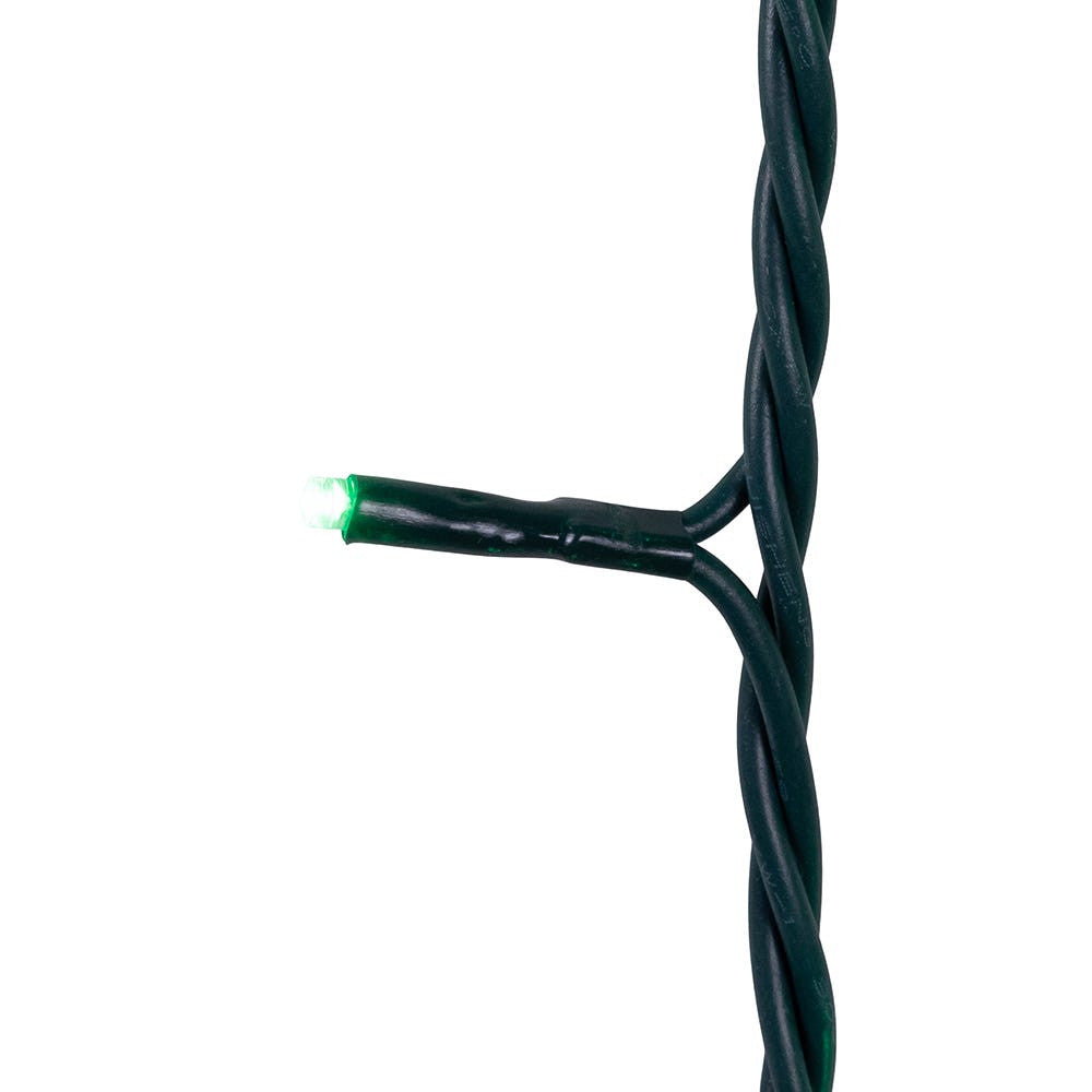 16.5' UL 100L Green LED Green Wire Jingle Bright™ Light Set
