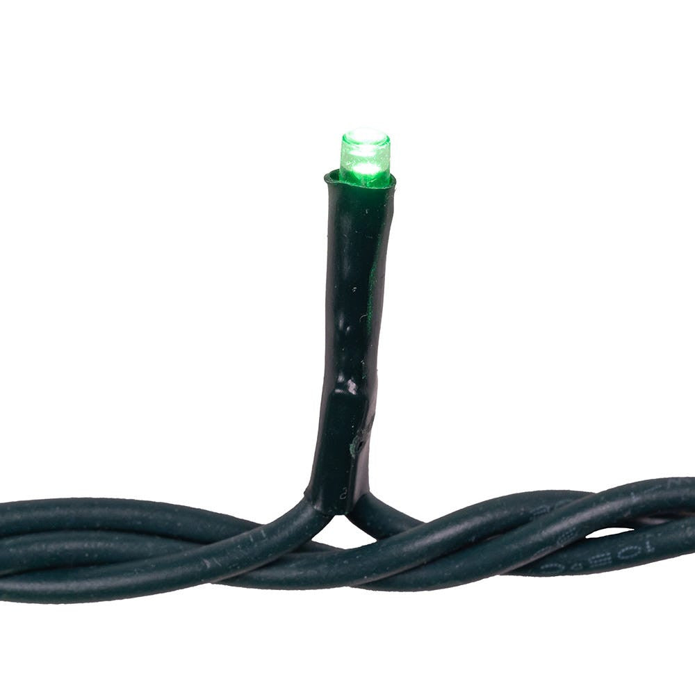 16.5' UL 100L Green LED Green Wire Jingle Bright™ Light Set