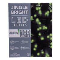 16.5' UL 100L Green LED Green Wire Jingle Bright™ Light Set