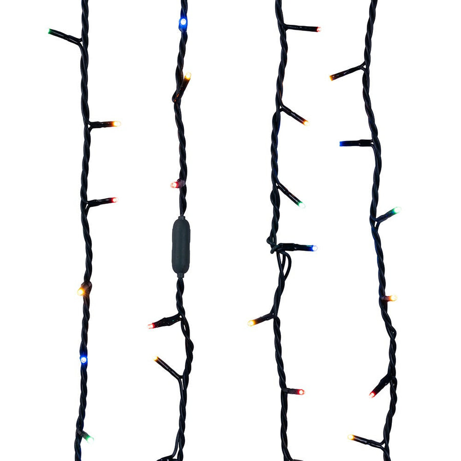16.5' UL 100L Multicolor LED Green Wire Jingle Bright™ Light Set