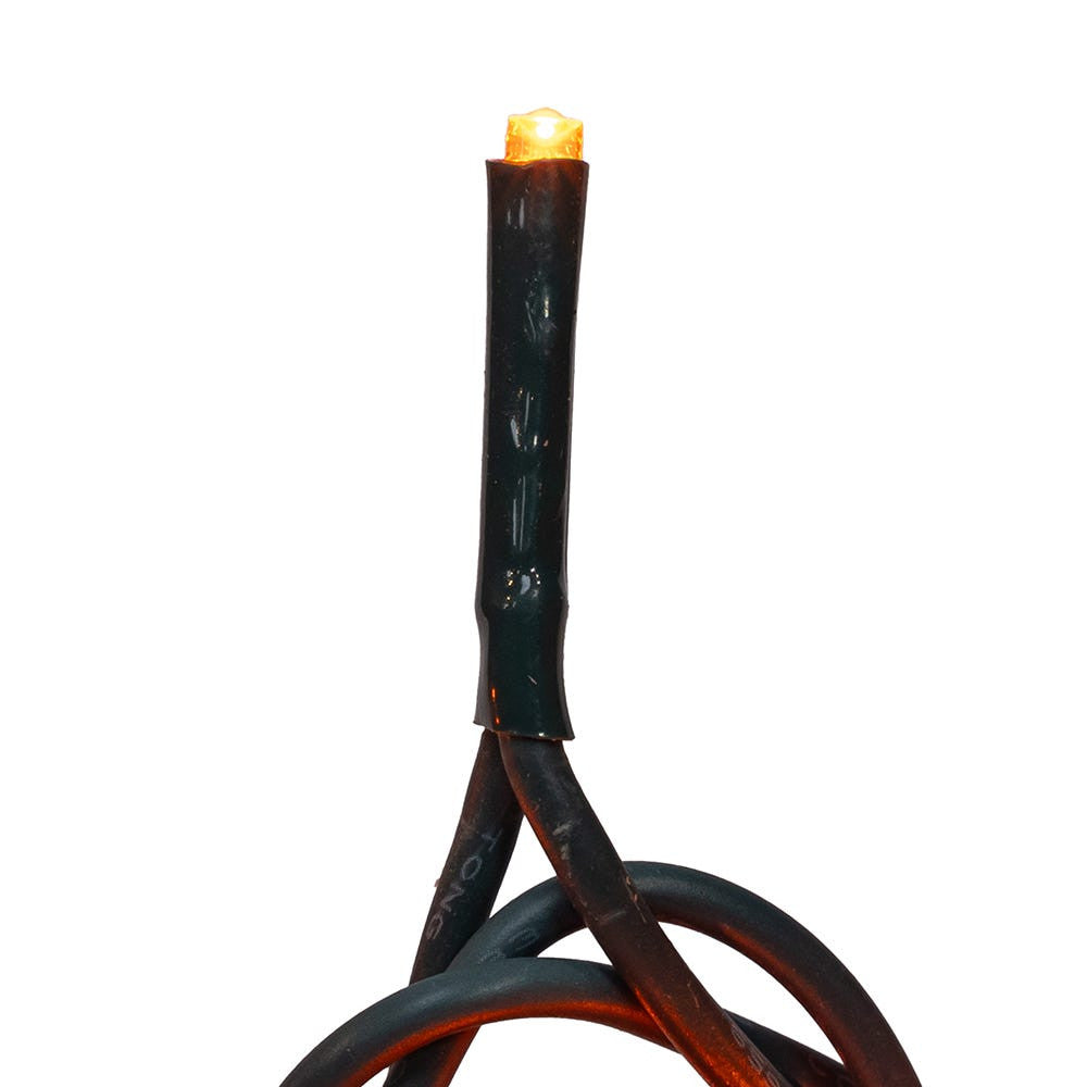 16.5' UL 100L Orange LED Green Wire Jingle Bright™ Light Set
