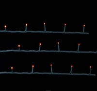 16.5' UL 100L Orange LED Green Wire Jingle Bright™ Light Set