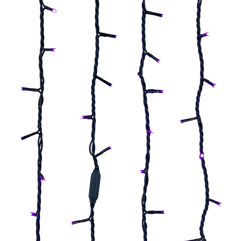 16.5' UL 100L Purple LED Green Wire Jingle Bright™ Light Set