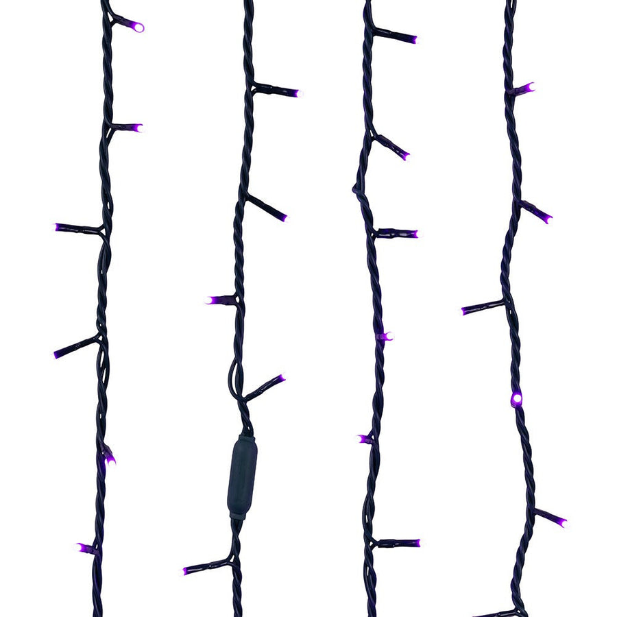 16.5' UL 100L Purple LED Green Wire Jingle Bright™ Light Set