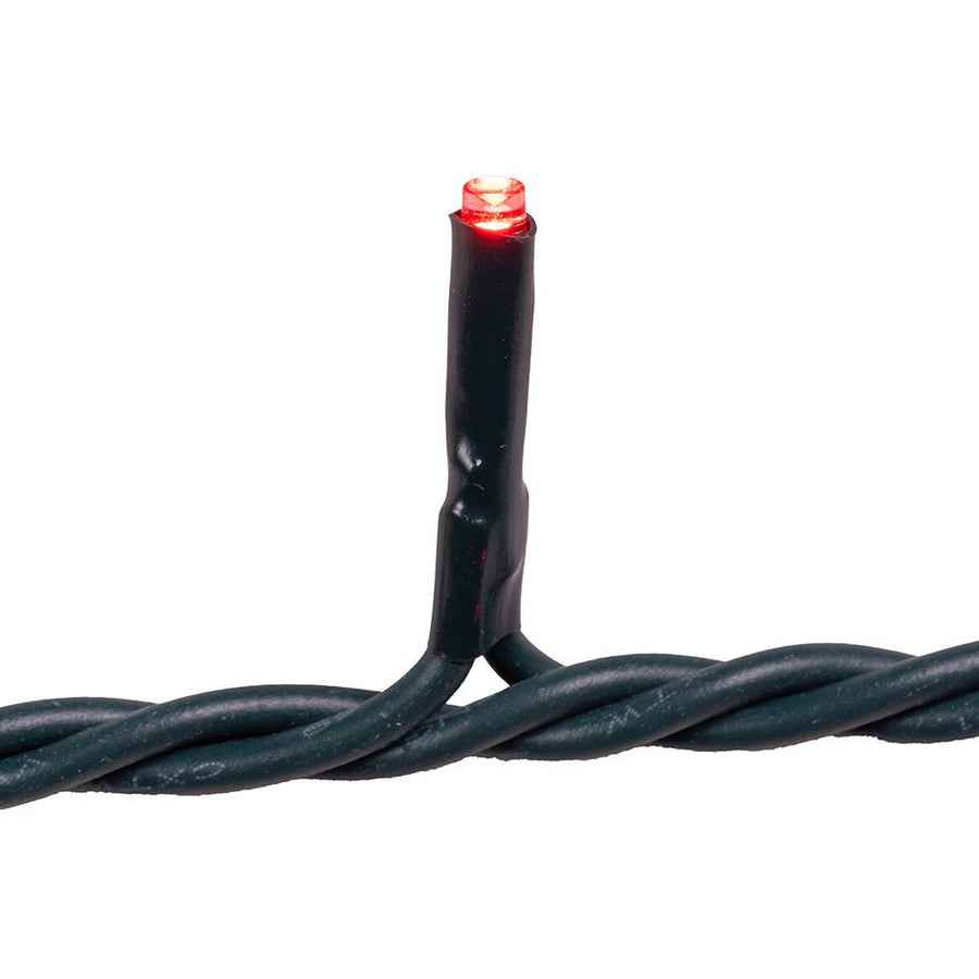 16.5' UL 100L Red LED Green Wire Jingle Bright™ Light Set