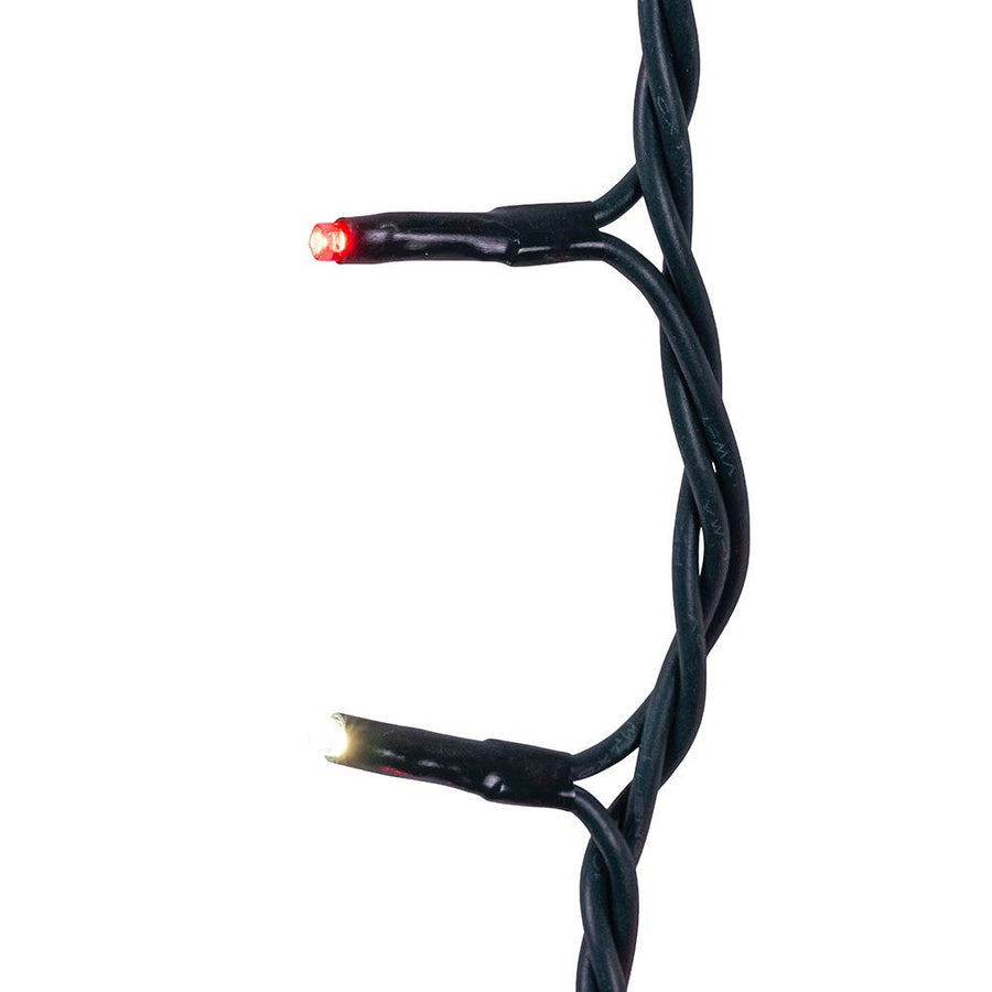 16.5' UL 100L Red & Pure White LED Green Wire Jingle Bright™ Light Set