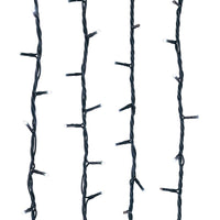 16.5' UL 100L Cool White 20% Twinkle LED Green Wire Jingle Bright™ Light Set