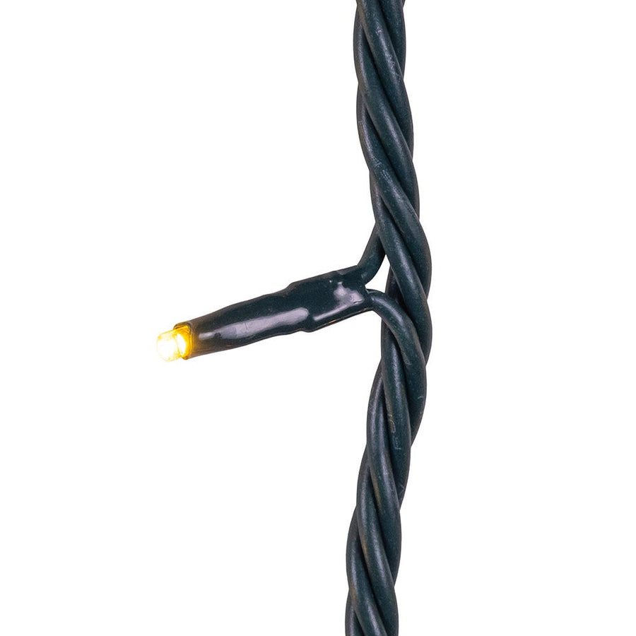 16.5' UL 100L Warm White 20% Twinkle LED Green Wire Jingle Bright™ Light Set