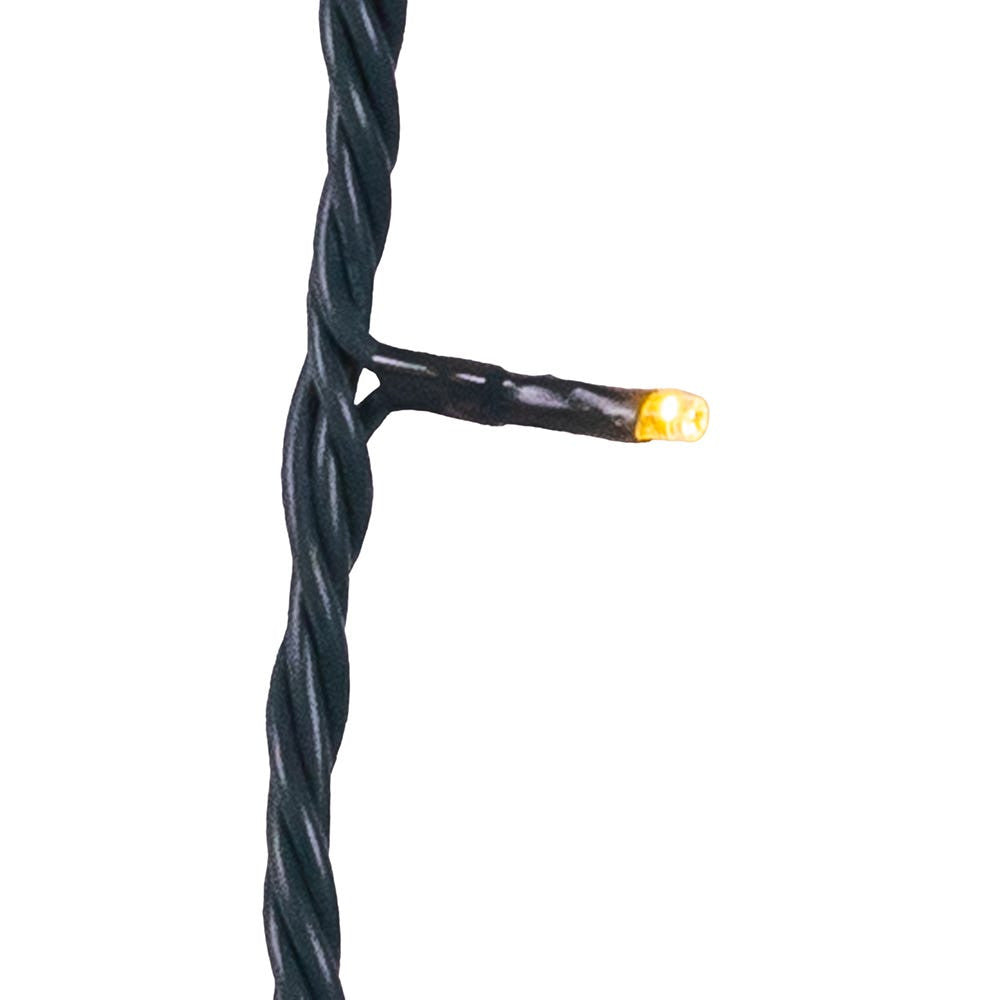 16.5' UL 100L Warm White 100% Soft Twinkle LED Green Wire Jingle Bright™ Light Set