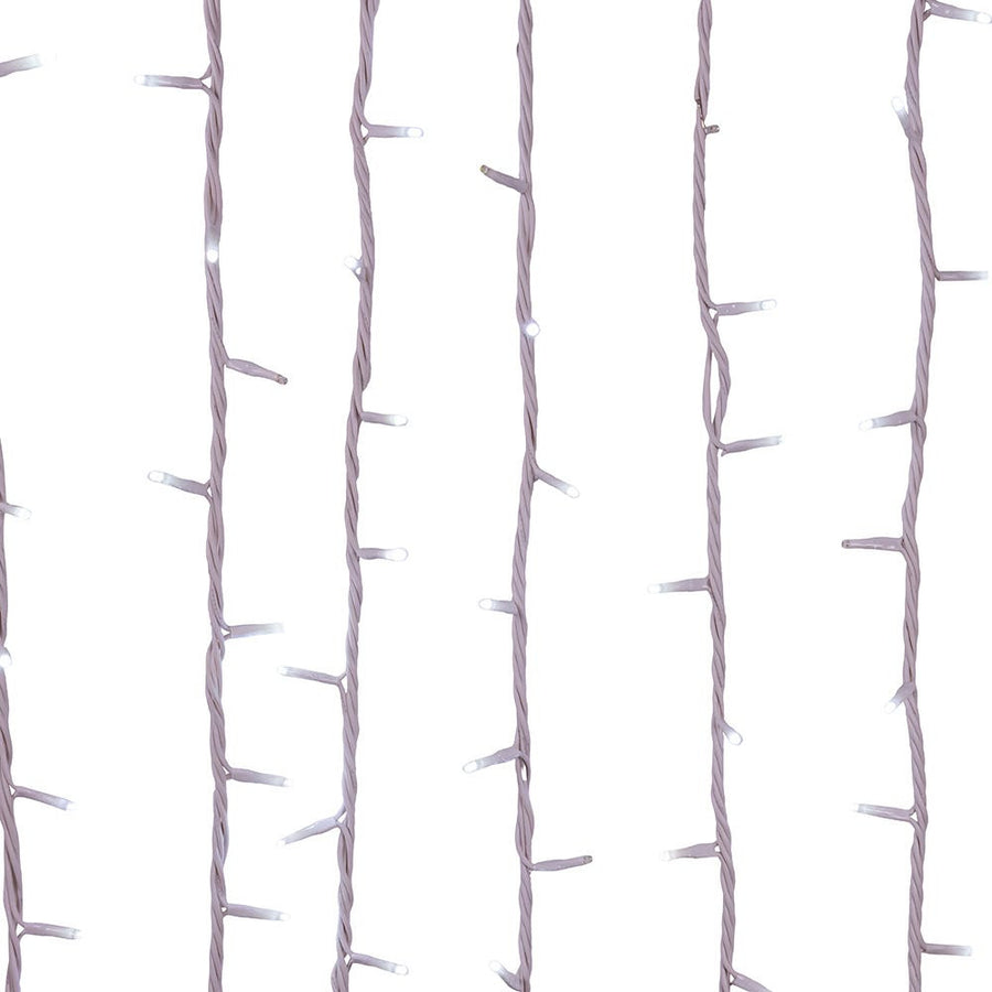 16.5' UL 100L Cool White 20% Twinkle LED White Wire Jingle Bright™ Light Set