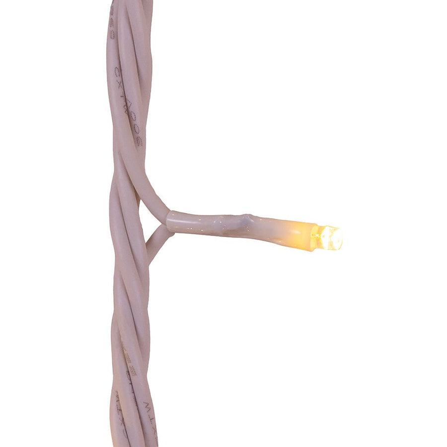 16.5' UL 100L Warm White 20% Twinkle LED White Wire Jingle Bright™ Light Set