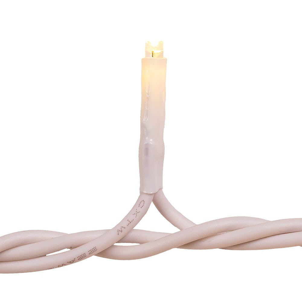16.5' UL 100L Warm White 20% Twinkle LED White Wire Jingle Bright™ Light Set