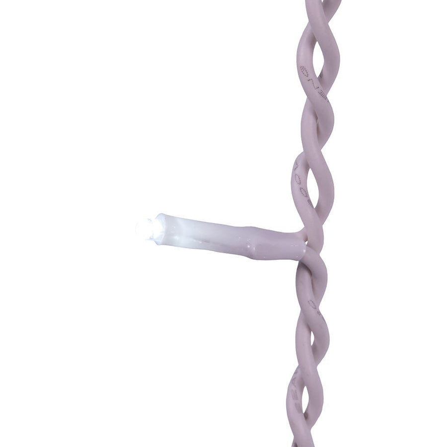9.4' UL 196L Cool White 3MM LED Jingle Bright Connectible Icicle String Light with Rectifier