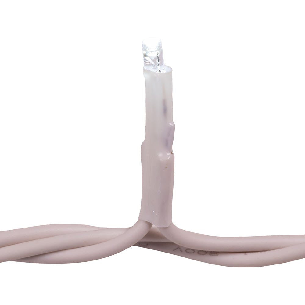 9.4' UL 196L Cool White 3MM LED Jingle Bright Connectible Icicle String Light with Rectifier