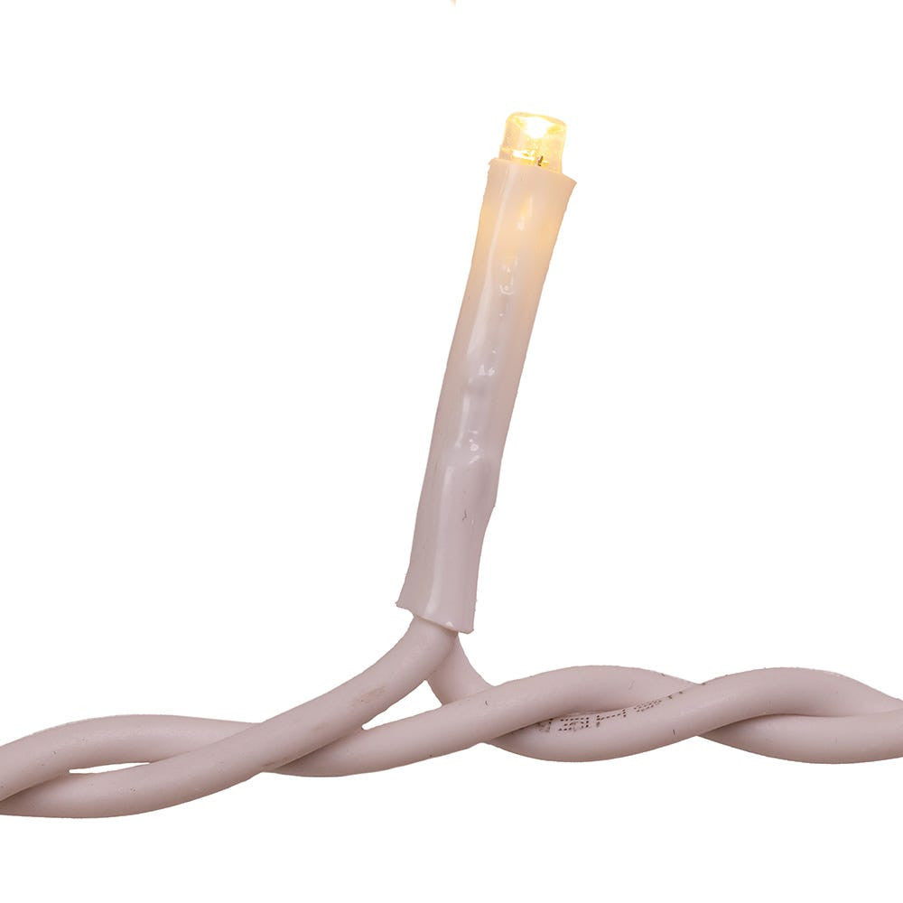 9.4' UL 196L Warm White 3MM LED Connectible Icicle String Light with Rectifier