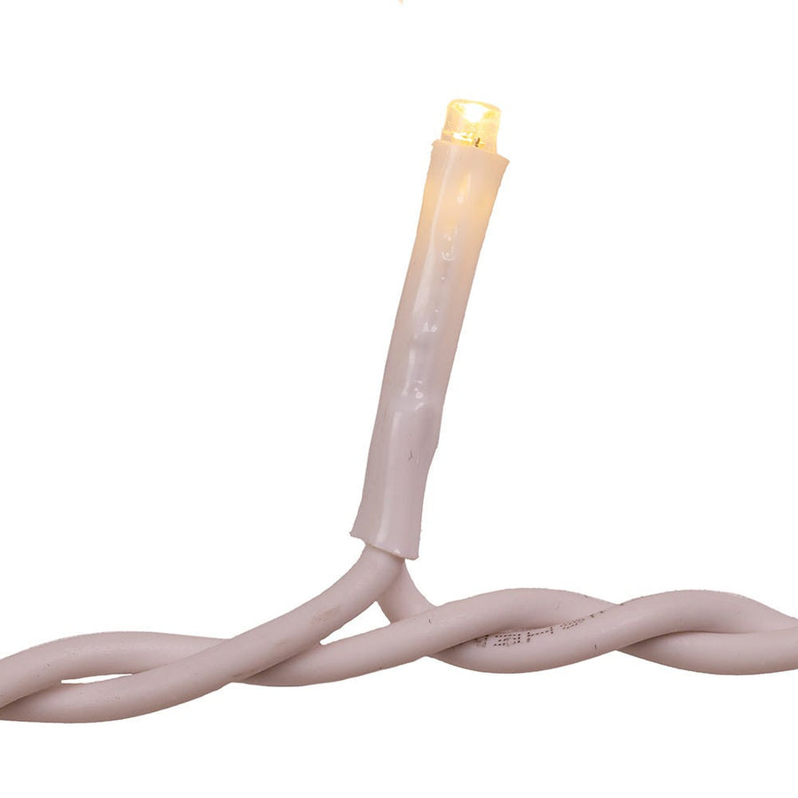 9.4' UL 196L Warm White 3MM LED Connectible Icicle String Light with Rectifier