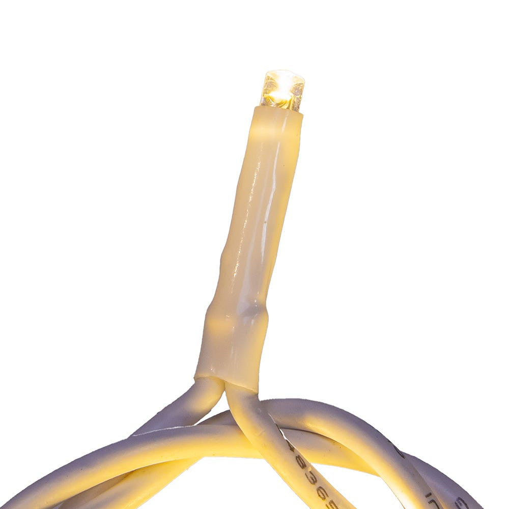 49.8' UL 300L Warm White LED White Wire Jingle Bright™ Light Set
