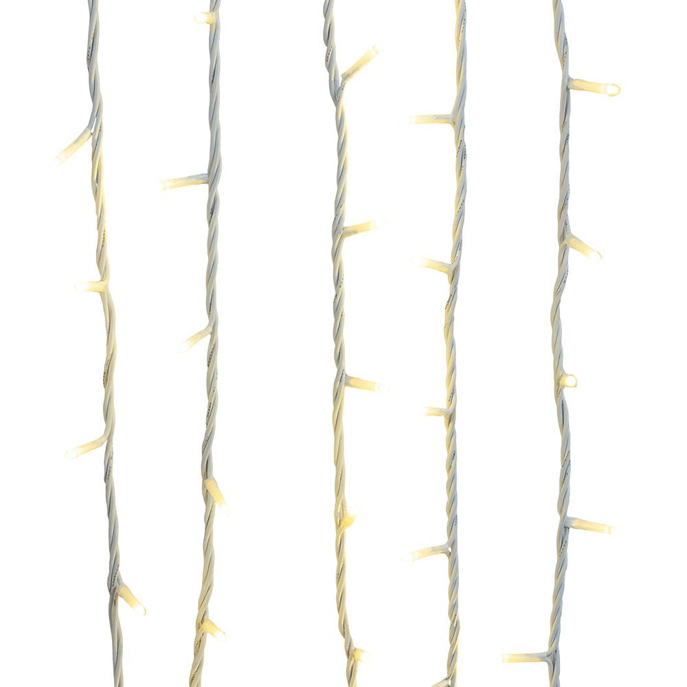49.8' UL 300L Warm White LED White Wire Jingle Bright™ Light Set