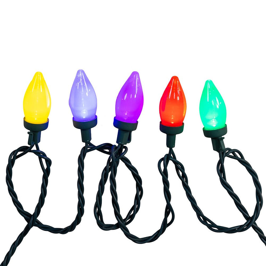 66' 100L Multicolor LED Opaque C7 String Lights On Spool