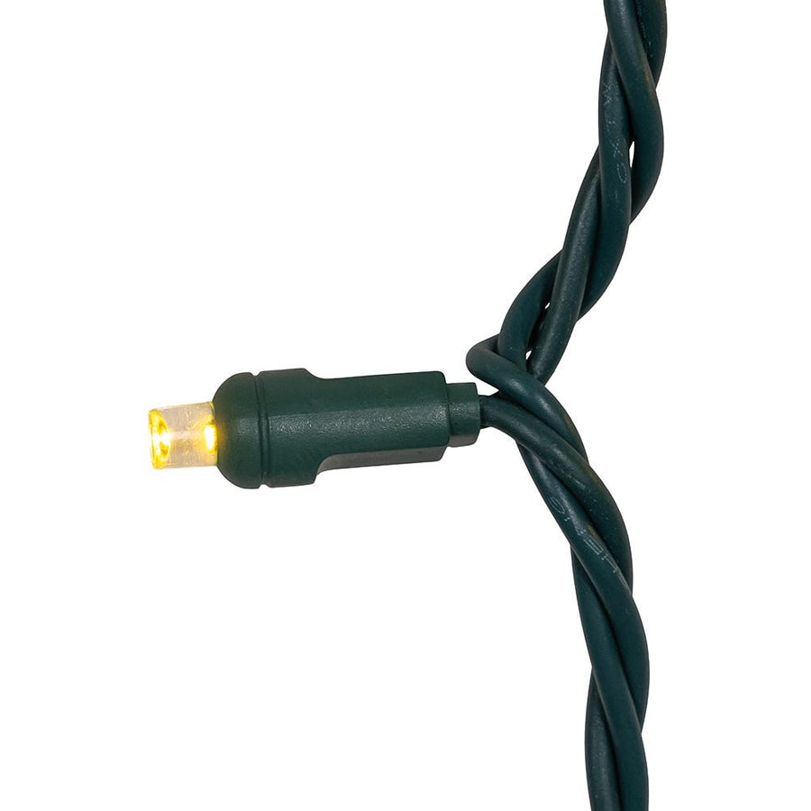 16.3' UL 50L Warm White Coaxial LED Bulk Connectible Light Set With Green Wire