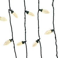 66' 100L Warm White LED Faceted C9 String Lights On Spool