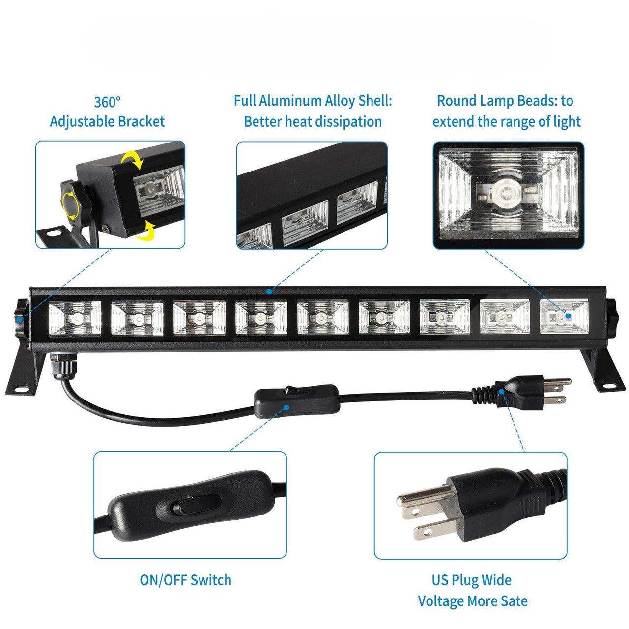 16.2" UV LED Black Light