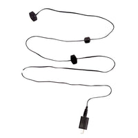 6' USB Power Extension Cord With Black Wire and 6 Ports
