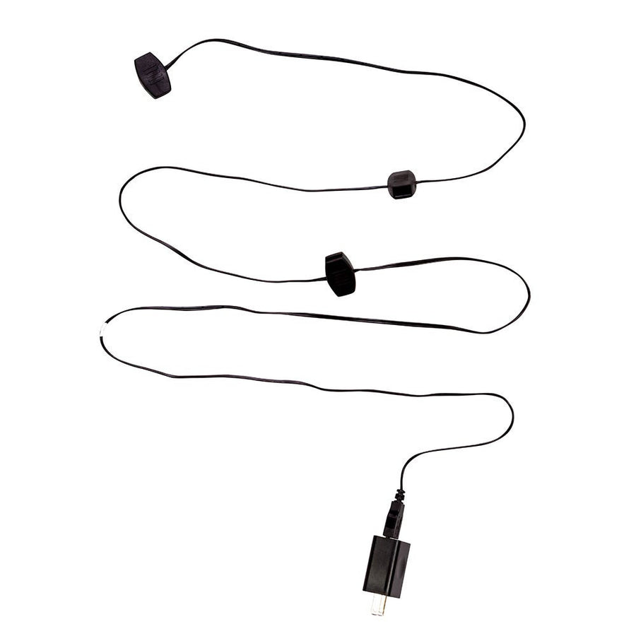 6' USB Power Extension Cord With Black Wire and 6 Ports