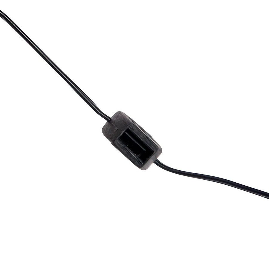 6' USB Power Extension Cord With Black Wire and 6 Ports