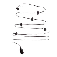 10' USB Power Extension Cord With Black Wire, Adapter & 12 Ports