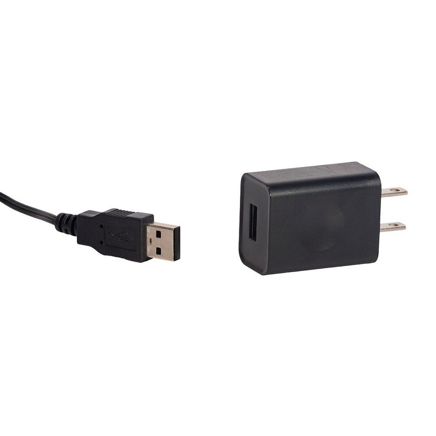 10' USB Power Extension Cord With Black Wire, Adapter & 12 Ports