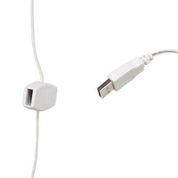 10' USB Power Extension Cord With White Wire, Adapter and 12 Ports