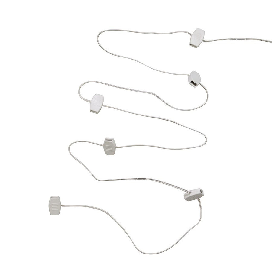 10' USB Power Extension Cord With White Wire, Adapter and 12 Ports