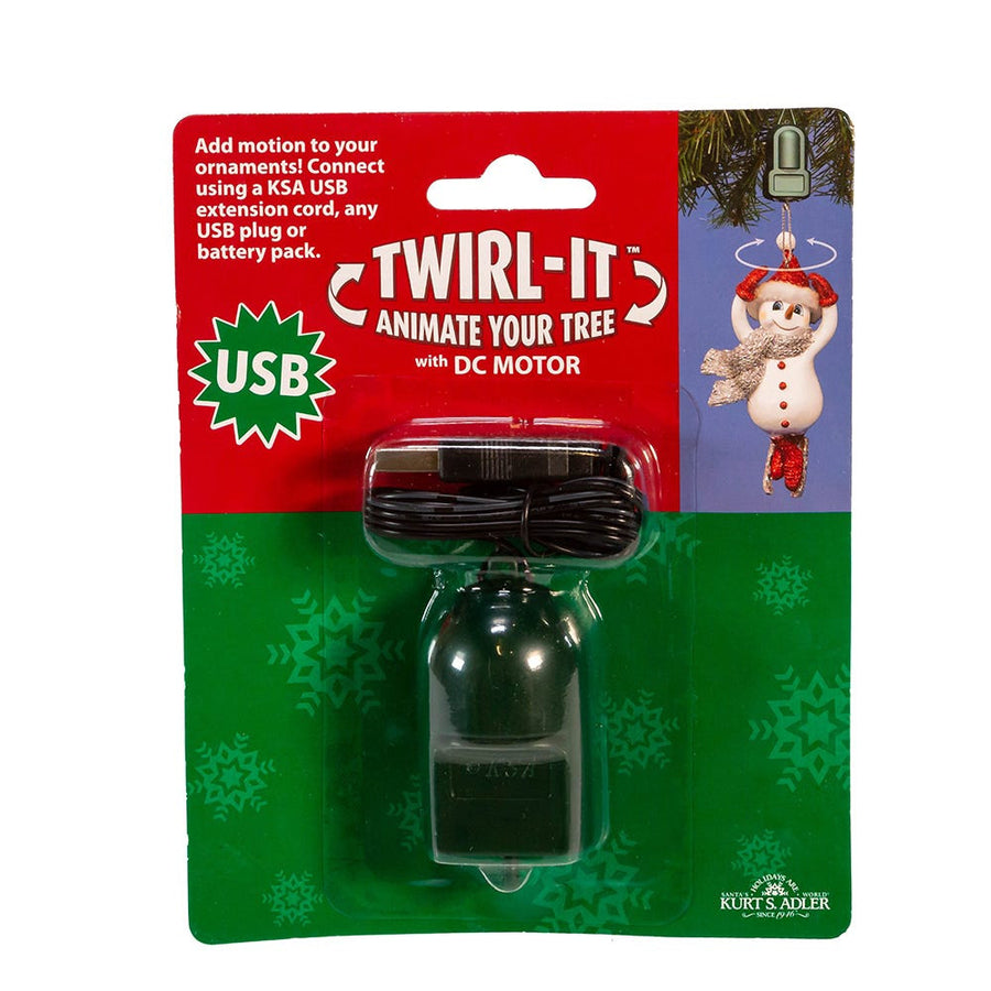 USB Twirl-It Ornament Spinner with DC Motor