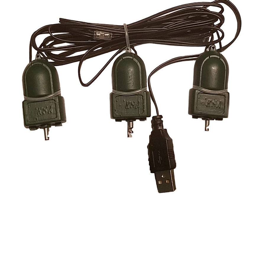 USB Twirl-It Triple Ornament Spinner with DC Motor