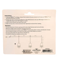 USB Twirl-It Triple Ornament Spinner with DC Motor
