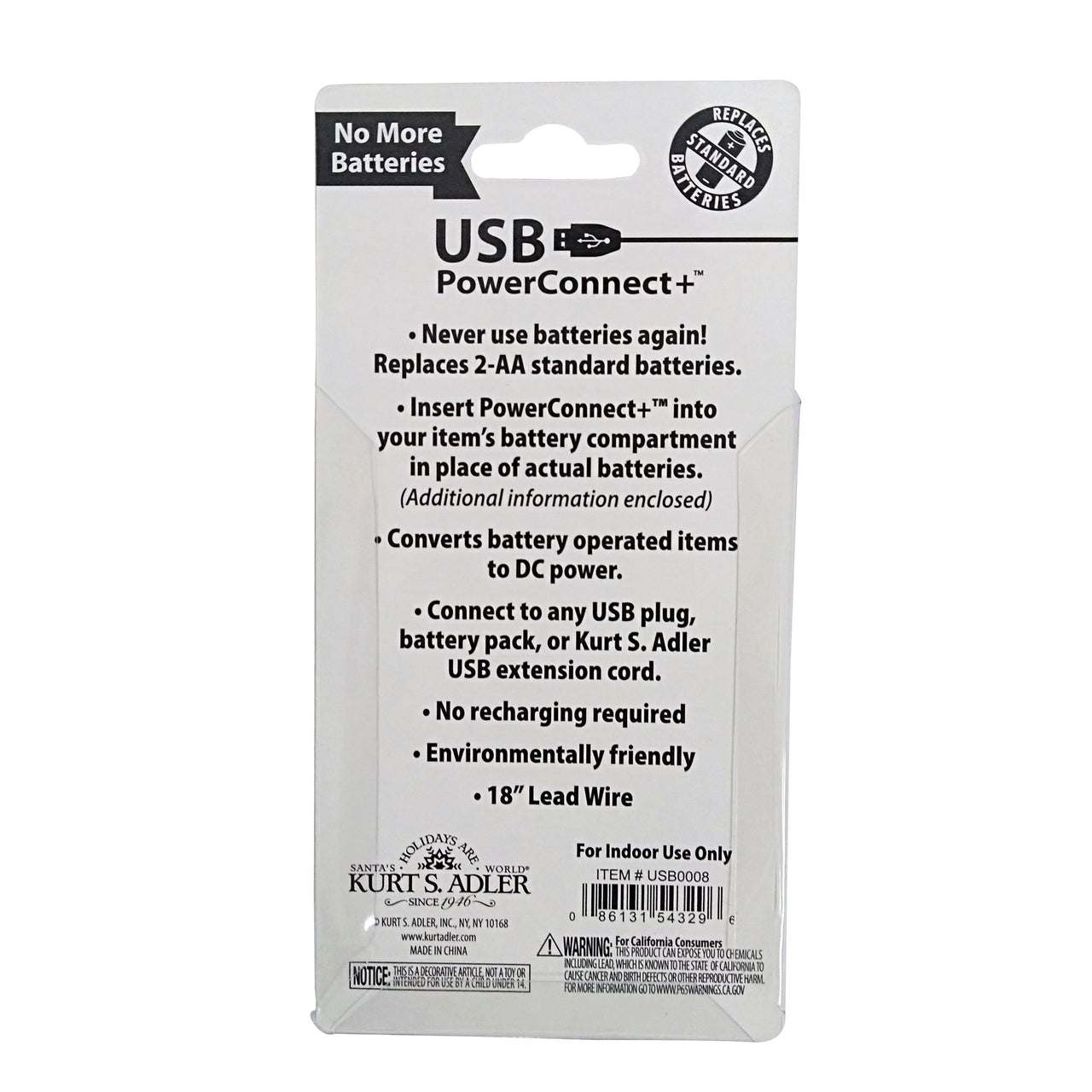 USB PowerConnect+™ 2 "AA" Converter