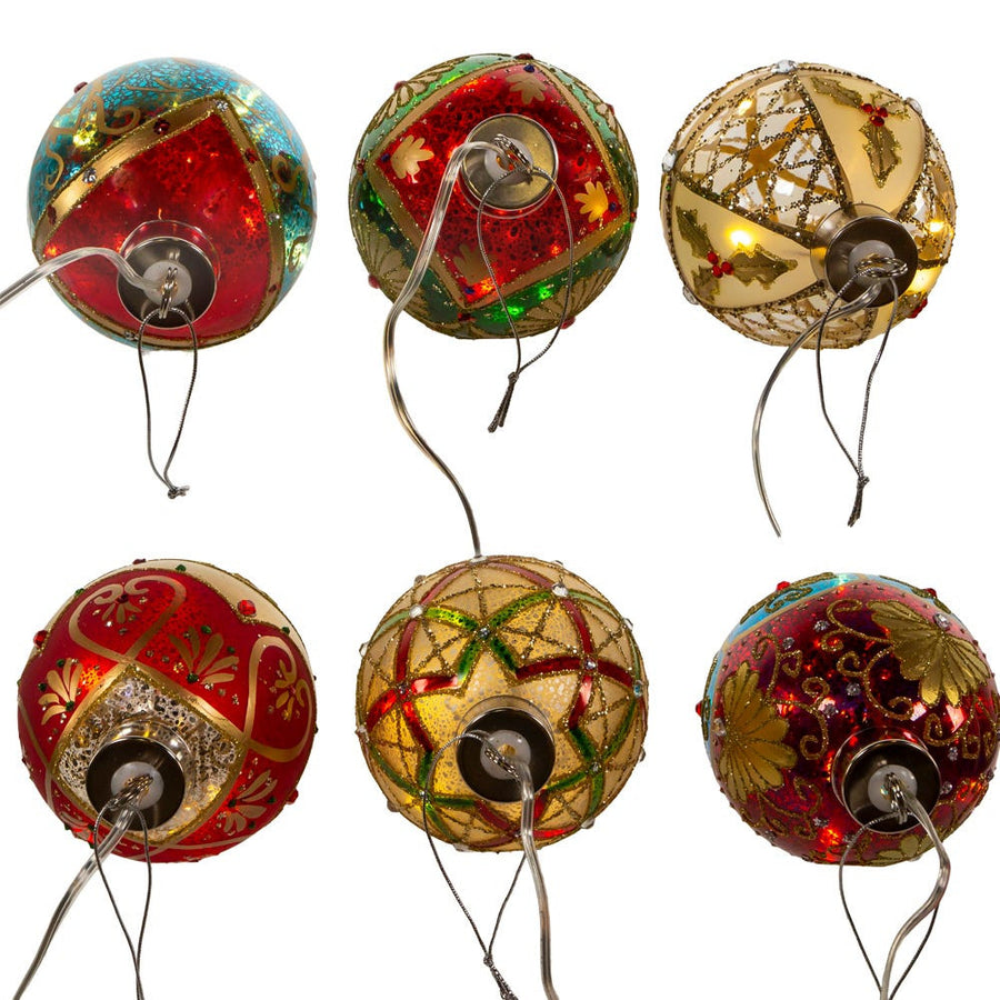Glass Illuminated Gems USB Warm White LED Egg Shaped Ornaments