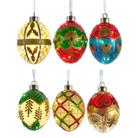 Glass Illuminated Gems USB Warm White LED Egg Shaped Ornaments