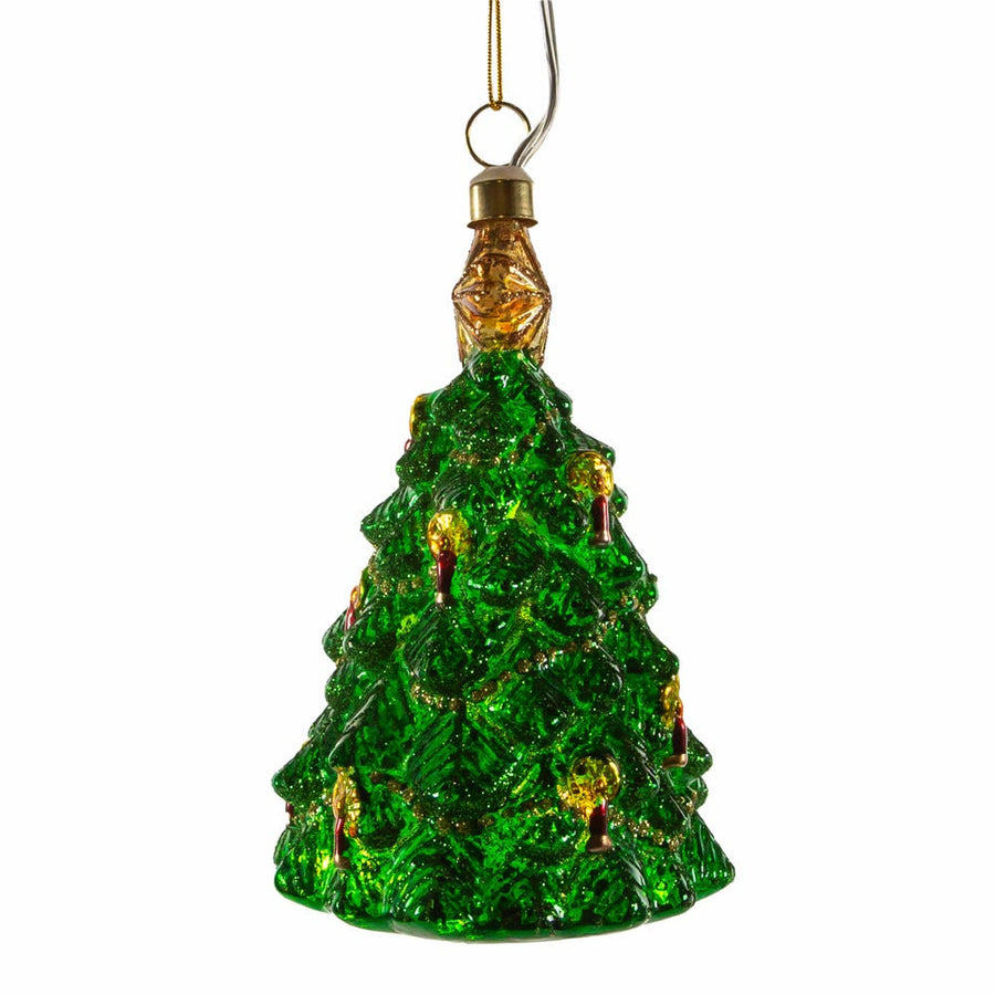 Glass Illuminated Gems USB Warm White LED Christmas Tree Ornament