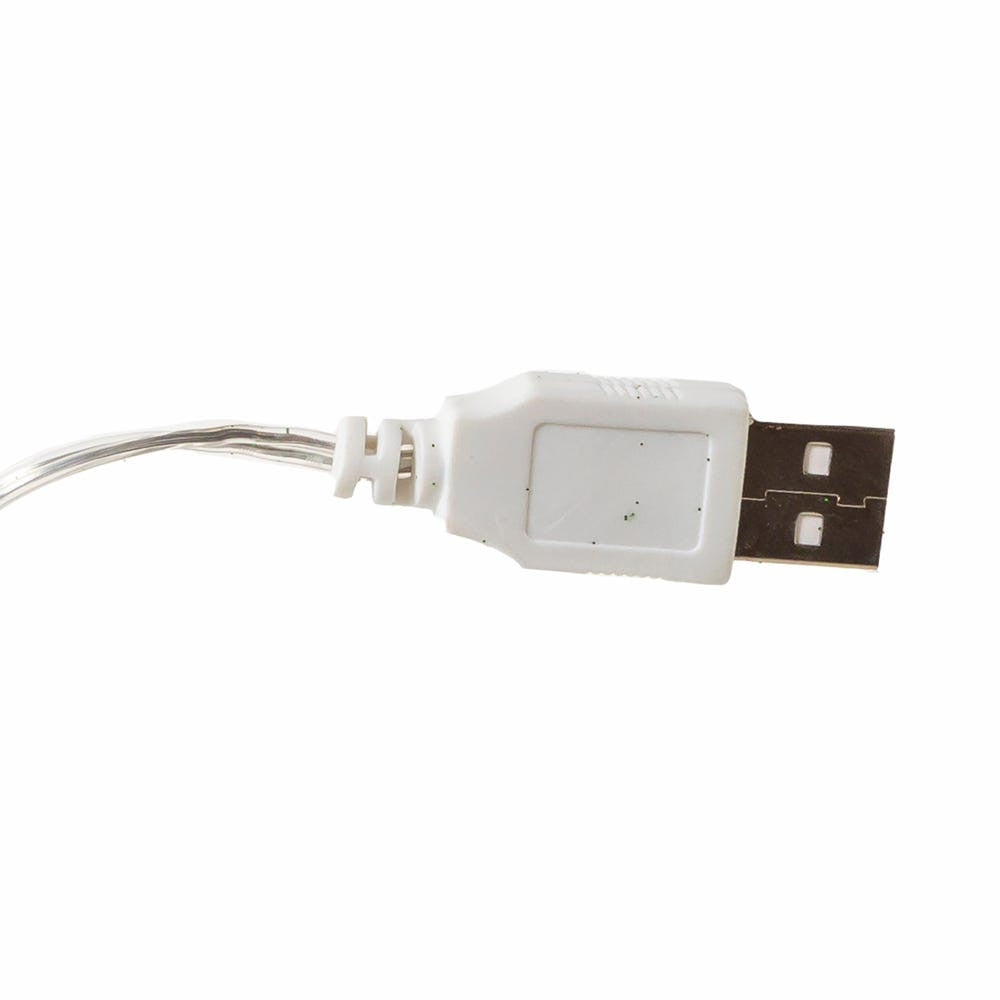 Glass Illuminated Gems USB Warm White LED Christmas Tree Ornament